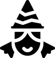 A black and white image of a witch hat vector
