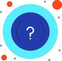 A blue circle with a question mark on it vector