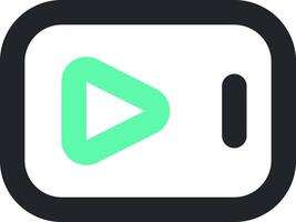 A green play button on a white background vector