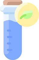 A test tube with a leaf in it vector