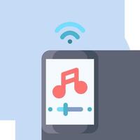 Mobile music streaming app vector