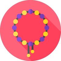 A colorful bracelet with a long shadow vector