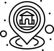 A map marker with a house in the center vector