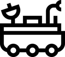 A black and white image of a boat with a pipe vector