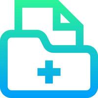 A folder with a cross on it vector