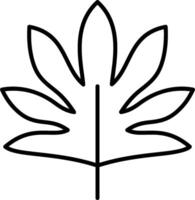 A leaf outline on a white background vector
