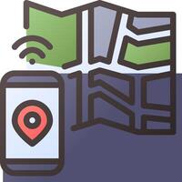 Mobile gps location tracking vector