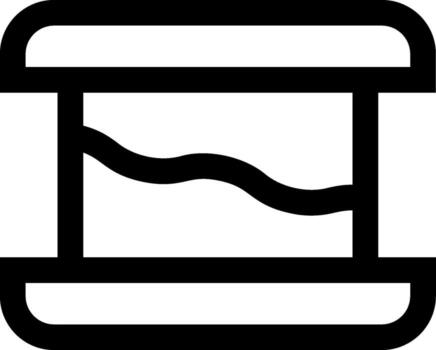 A black and white image of a window with a curve vector