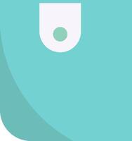 A blue and white square with a green dot vector