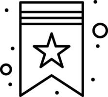 A star on a ribbon icon vector