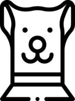 A black and white drawing of a dog's head vector