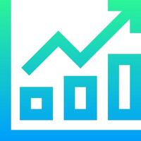 A graph showing an upward trend vector