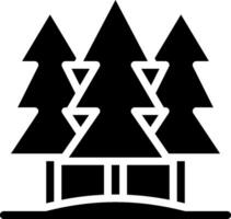 A black and white image of three trees vector