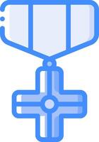 A medal with a cross on it vector