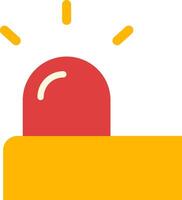 A red light is shining on a yellow box vector