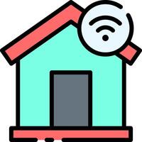 Home wifi icon vector