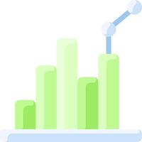 A graph chart with a bar graph vector