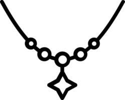 A necklace with a star on it vector