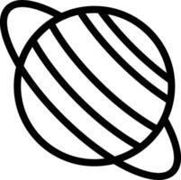 A black and white drawing of a planet vector