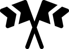 Two crossed flags icon on a white background vector
