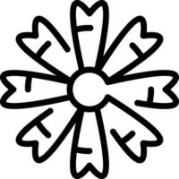 A black and white drawing of a flower vector