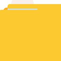 A yellow folder with a blue folder icon vector