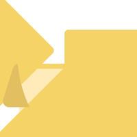 A yellow arrow pointing to a yellow triangle vector