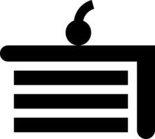 A black and white icon of a box with a fruit vector