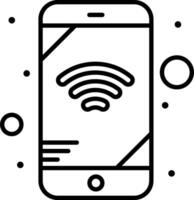 A phone with a wifi icon on it vector