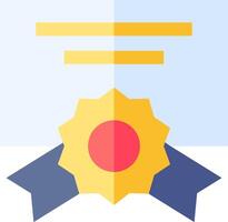 A flat icon of a ribbon and a star vector