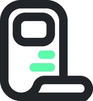 A phone icon with a green and black background vector