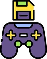 A game controller with a disk in it vector