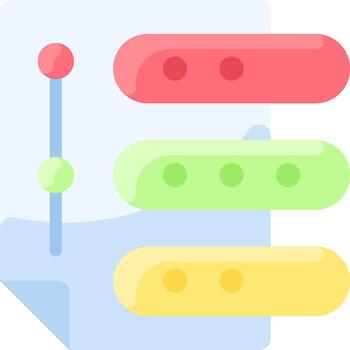 un vistoso conjunto de botones con diferente colores vector