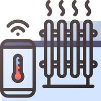 A smart phone and a radiator vector