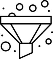 A funnel with bubbles on it vector