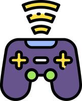 A game controller with wifi symbol vector