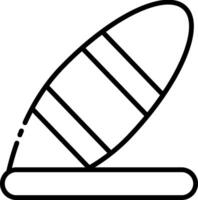 A black and white drawing of a surfboard vector