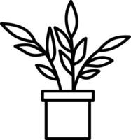 Plant in pot icon illustration vector