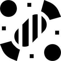 A black and white logo with a circle and a circle vector