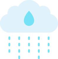 A cloud with rain drops and a drop vector