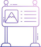 A sign with a mountain on it vector