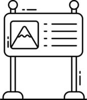 A sign with a mountain on it vector