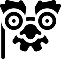 A black and white image of a face with glasses vector
