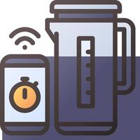 A smart phone and a blender icon vector