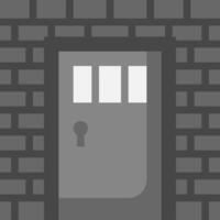 An open door in a brick wall vector