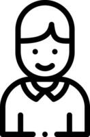 A black and white icon of a man vector