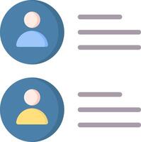 Two icons showing a person and a person vector