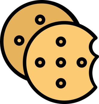 A cookie with holes in it on a white background vector