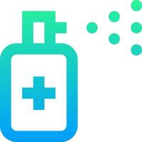 A bottle of hand sanitizer with a cross on it vector