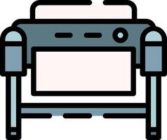 A printer is shown on a white background vector